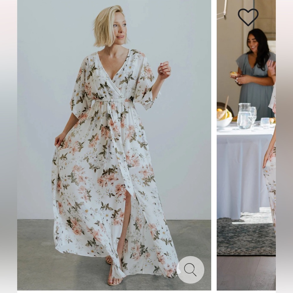 Baltic Born Kia Kimono Maxi Dress NWT XXL, white floral